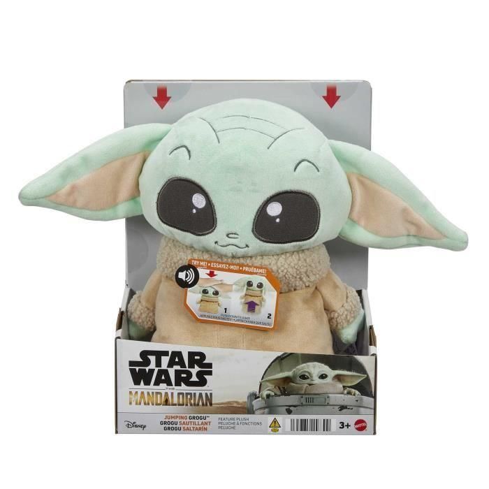 Peluche Grogu Saltando - Mattel - Hpg48 - Peluche Licencia Mattel Peluche Grogu Saltando - Mattel - Hpg48 - Peluche Licencia Mattel
