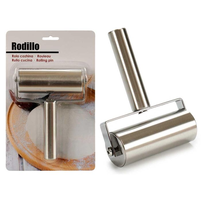 Rodillo de Cocina en Acero Kinvara 17x12 cm - Plata (18 Unidades) Rodillo de Cocina en Acero Kinvara 17x12 cm - Plata (18 Unidades)