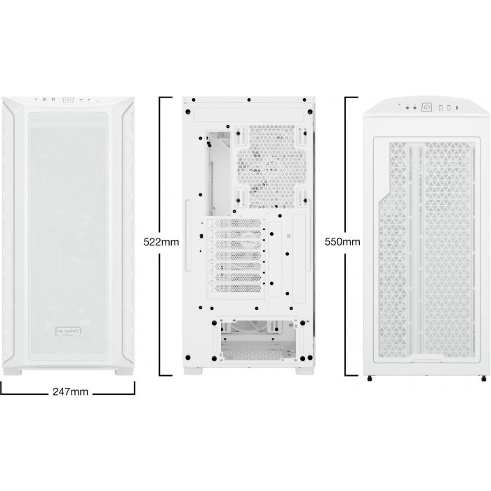 Be Quiet! SHADOW BASE 800 FX White Midi Tower ATX EATX Micro ATX Mini-ITX Iluminación Multi Acero Vidrio Templado ABS 1 Be Quiet! SHADOW BASE 800 FX White Midi Tower ATX EATX Micro ATX Mini-ITX Iluminación Multi Acero Vidrio Templado ABS 1