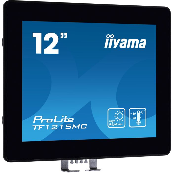 iiyama TF1215MC-B1 Monitor Táctil 12.1" (31cm) 4:3 M-Touch IP65 HDMI+DP+VGA Negro para Puntos de Venta