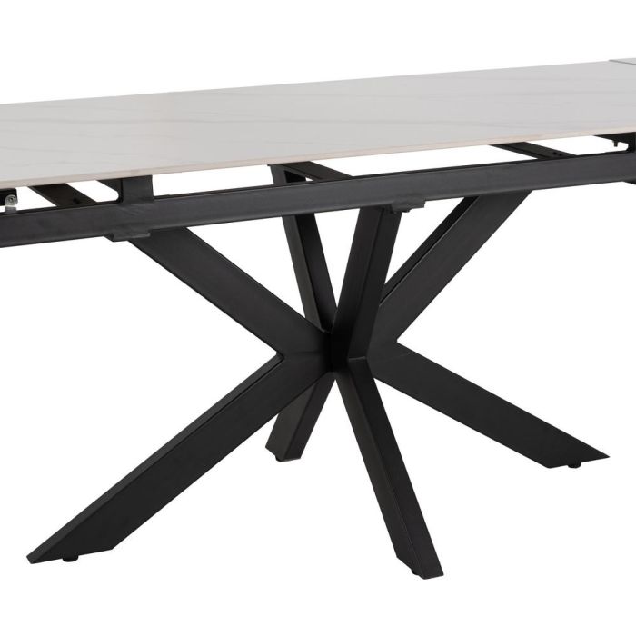 Mesa Extensible Blanco-Negro 170 X 90 X 76 cm