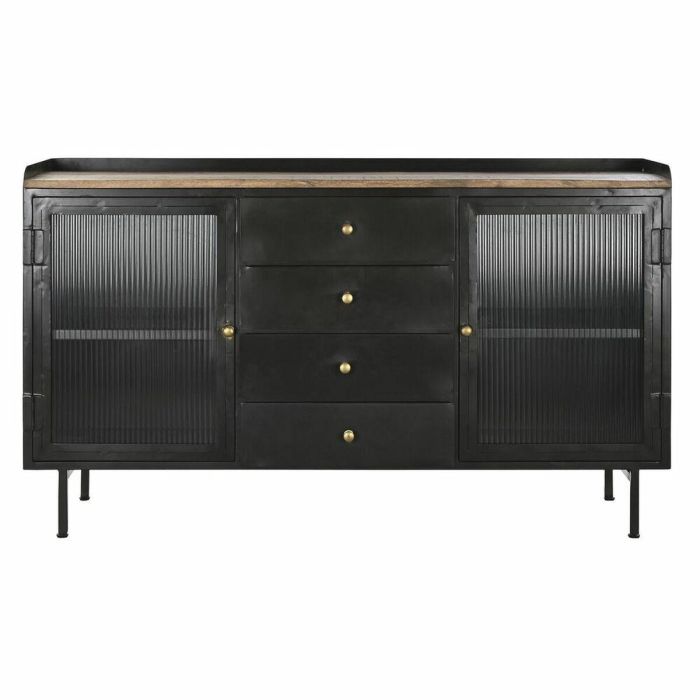 Buffet DKD Home Decor Natural Negro 40 x 85 x 145 cm 2