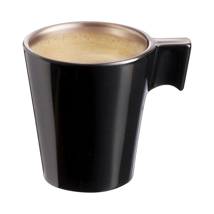 Taza Mug Luminarc Flashy Negro 80 ml Bicolor Vidrio (24 Unidades) 1