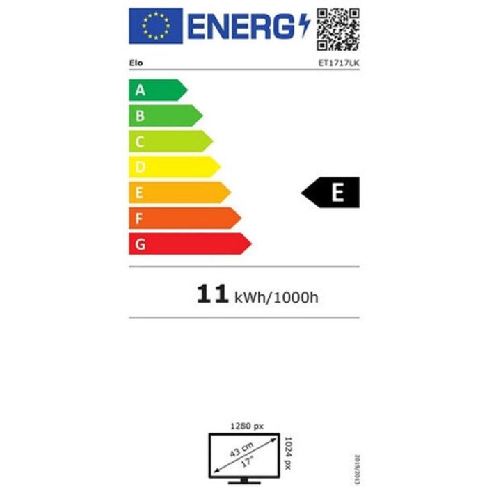 Monitor Elo Touch Systems ET1717L-7CWB 17" 50-60 Hz 1