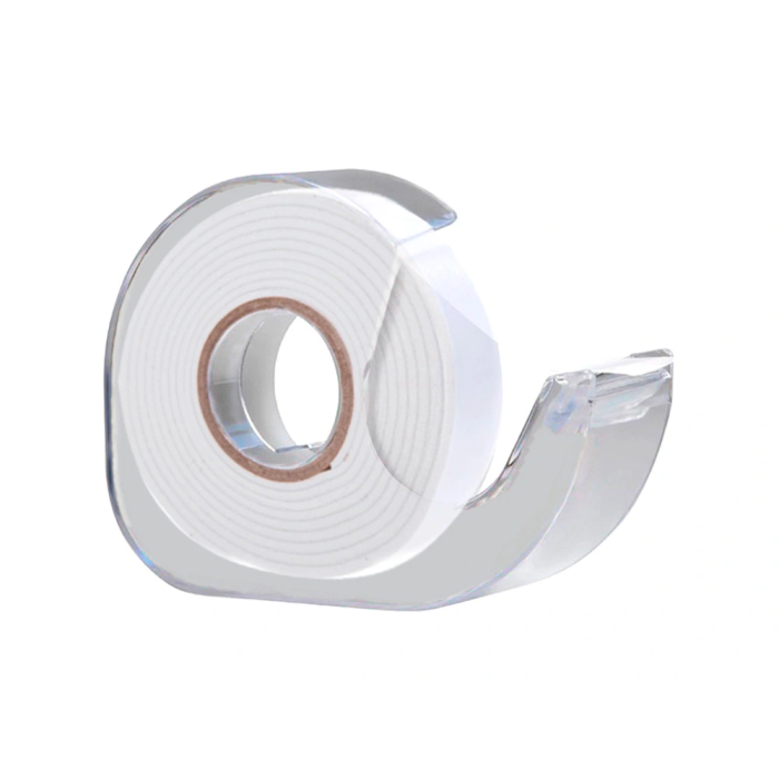 Q-connect Cinta Adhesiva Doble Cara Transparente 10 mt x 12 mm en Portarrollos 1