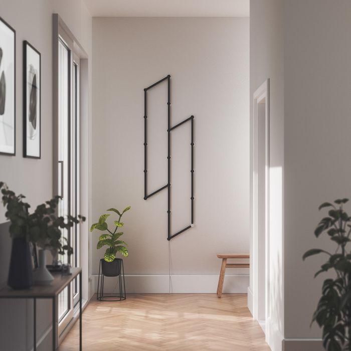 Nanoleaf Lines Skin Negro Mate 9 Piezas - Cubiertas Snap-On Ultra Ligeras para Personalizar Barras Luminosas 8