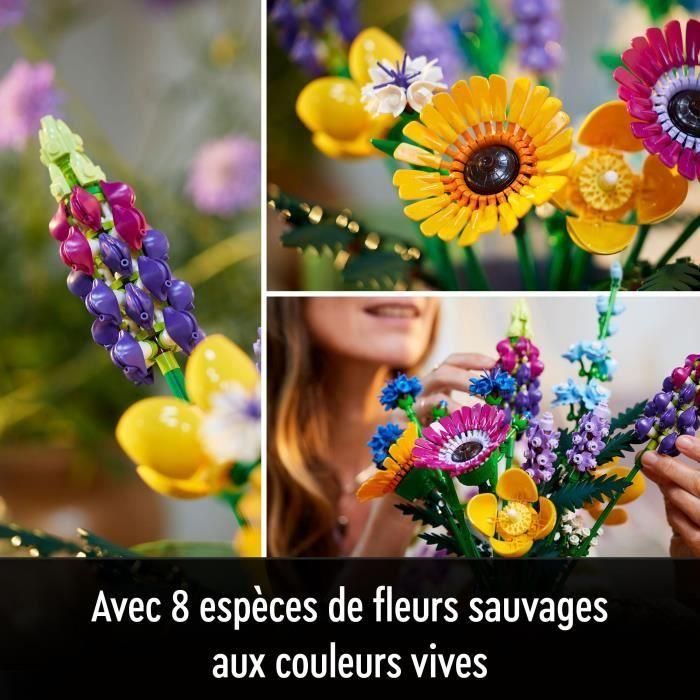 LEGO Icons 10313 Bouquet of Wild Flores, plantas artificiales con amapolas, para adultos 3 LEGO Icons 10313 Bouquet of Wild Flores, plantas artificiales con amapolas, para adultos 3