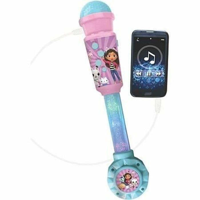 Lexibook LEX3380743105499 Micrófono Gabby y la Casa Mágica con tubo de luz, altavoz (entrada auxiliar), melodías y efectos de sonido 1 Lexibook LEX3380743105499 Micrófono Gabby y la Casa Mágica con tubo de luz, altavoz (entrada auxiliar), melodías y efectos de sonido 1