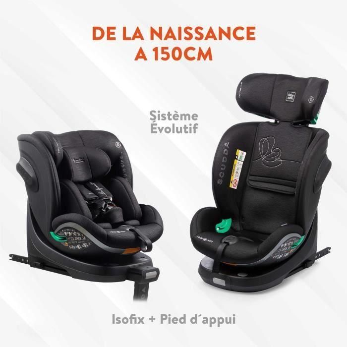 Silla de coche - BABYAUTO - SCUDDA GREY DOBBY - Desde el nacimiento hasta los 12 años - 0-36 kg - I-Size - ISOFIX - Giratoria 360° - ECE R129 2 Silla de coche - BABYAUTO - SCUDDA GREY DOBBY - Desde el nacimiento hasta los 12 años - 0-36 kg - I-Size - ISOFIX - Giratoria 360° - ECE R129 2