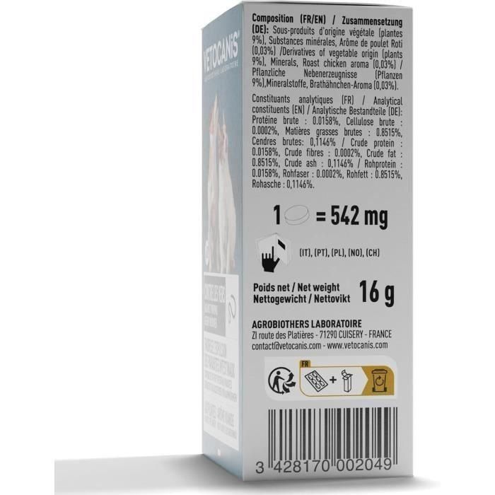 Vetocanis Tabletas Desparasitantes para Perros y Gatos - 30 comprimidos antiparasitarios intestinales para cachorros y adultos 4 Vetocanis Tabletas Desparasitantes para Perros y Gatos - 30 comprimidos antiparasitarios intestinales para cachorros y adultos 4