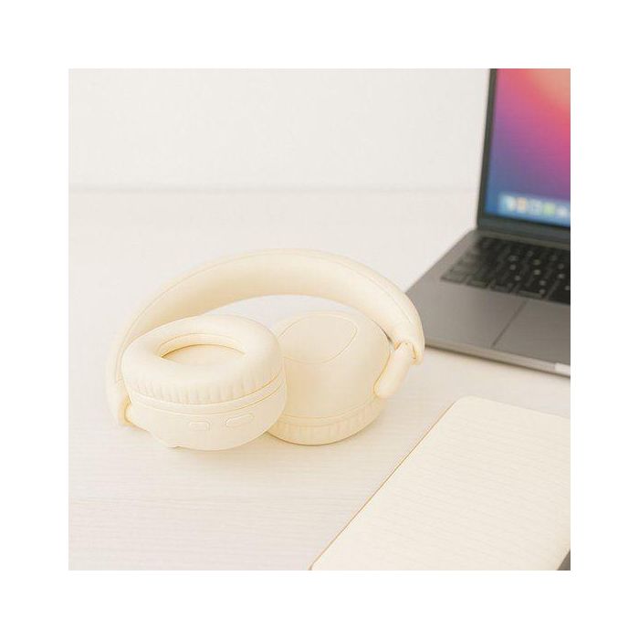 Grundig Auricular Diadema ANC con Cancelación de Ruido, Color Crema