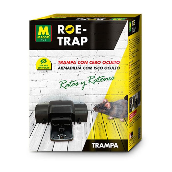 Massó Trampa con cebo oculto roe-trap 231651 para ratas y ratones, interior/exterior, mecanismo de cierre 0 Massó Trampa con cebo oculto roe-trap 231651 para ratas y ratones, interior/exterior, mecanismo de cierre 0