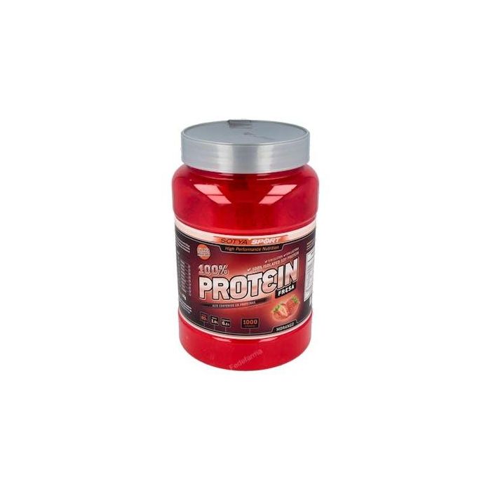 SOTYA Proteína de Soja Aislada Sabor Fresa 1Kg - Mantenimiento Muscular 81% Proteínas