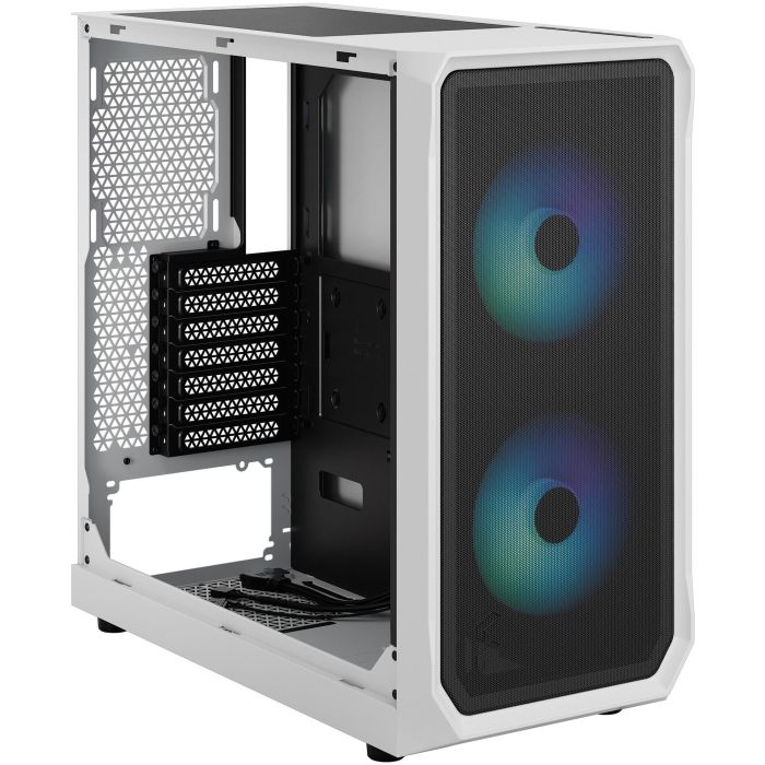 Fractal Design Torre PC Focus 2 RGB Blanca | ATX, Micro ATX, Mini-ITX | Vidrio Templado, Filtro Anti-Polvo, USB 3.2 9