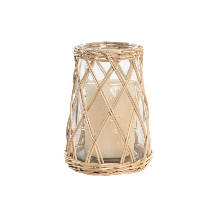 Portavela Colonial DKD Home Decor Transparente Marron Claro 18 x 24 x 18 cm (2 Unidades) 2 Portavela Colonial DKD Home Decor Transparente Marron Claro 18 x 24 x 18 cm (2 Unidades) 2