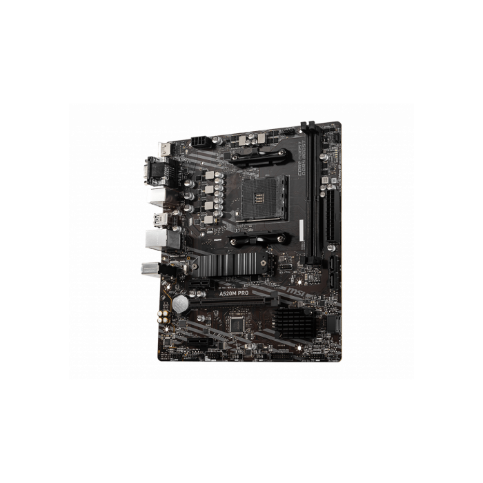 MSI A520M PRO Placa Base micro ATX para AMD Zócalo AM4 Ryzen 3000 con Chipset A520, DDR4, M.2 y Gigabit Ethernet 1 MSI A520M PRO Placa Base micro ATX para AMD Zócalo AM4 Ryzen 3000 con Chipset A520, DDR4, M.2 y Gigabit Ethernet 1