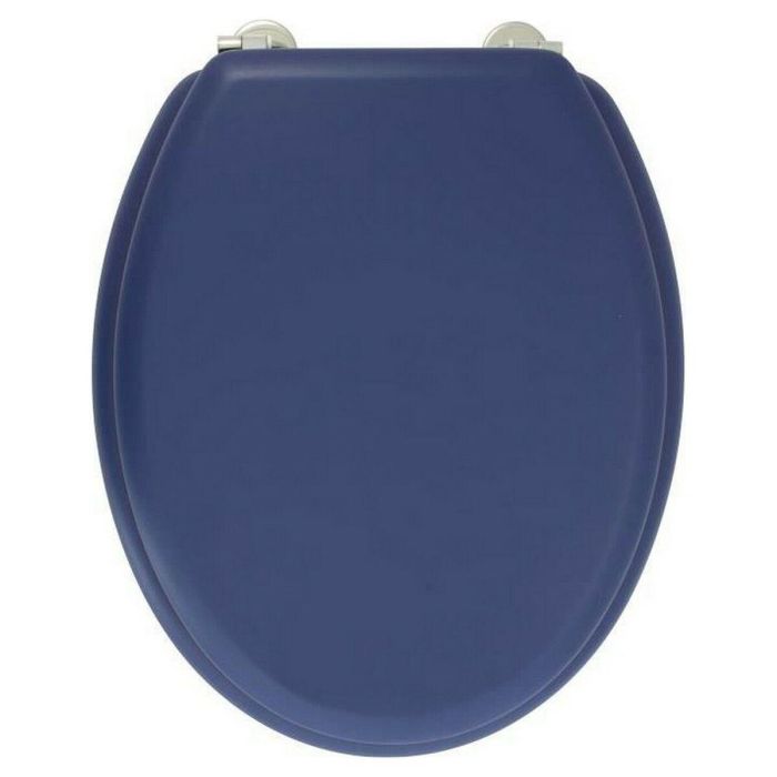 GELCO DESIGN Asiento de Inodoro Dolce de Madera Moldeada con Bisagras de Acero Inoxidable, Azul Marino GELCO DESIGN Asiento de Inodoro Dolce de Madera Moldeada con Bisagras de Acero Inoxidable, Azul Marino