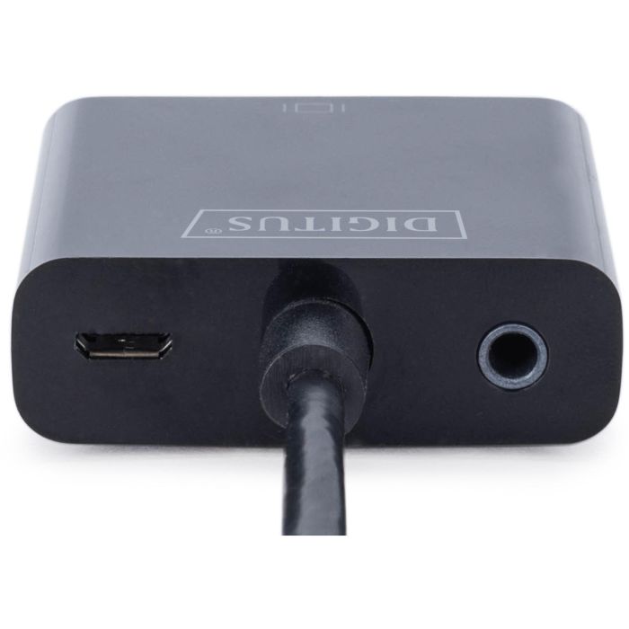 Digitus Convertidor HDMI a VGA (D-Sub) Negro - Soporta 1080p y Resolución 1920x1080 Pixeles 3