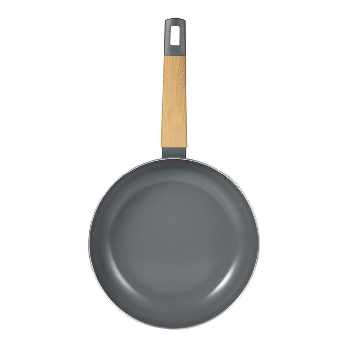 San Ignacio Sartén de Aluminio Prensado Ø26 cm, Interior PPG Fusion Gris, Mango de Madera, Inducción, Sin PFOA ni BPA 2
