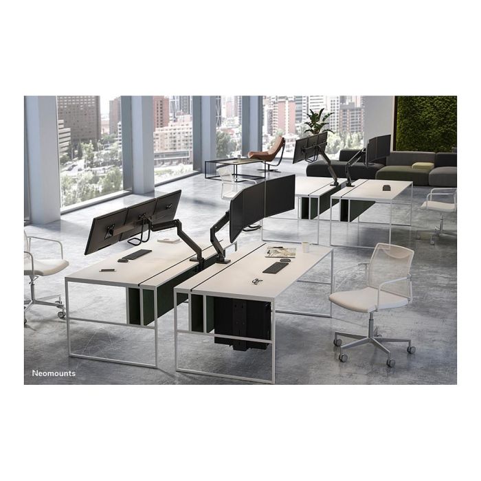 Neomounts NM-D775DX3BLACK Brazo para 3 Monitores de 17" a 27" con Resorte de Gas, Montaje de Escritorio, Negro 5