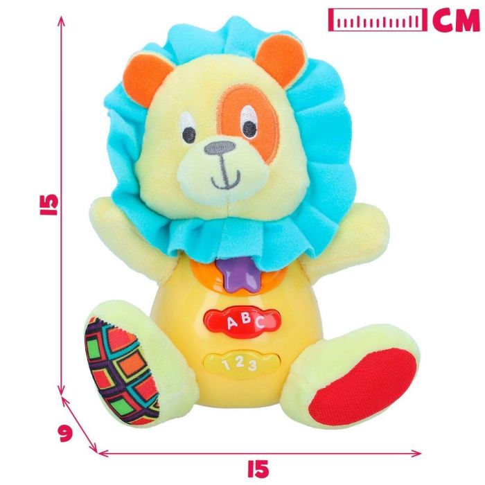 Peluche con Sonido Winfun León 15 x 15 x 9 cm (6 Unidades) 1