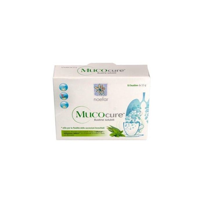 NOEFAR Mucocure Infusiones 10ud - Con Adhatoda, Pelargonium, Eucalipto y Menta para Secreciones Bronquiales