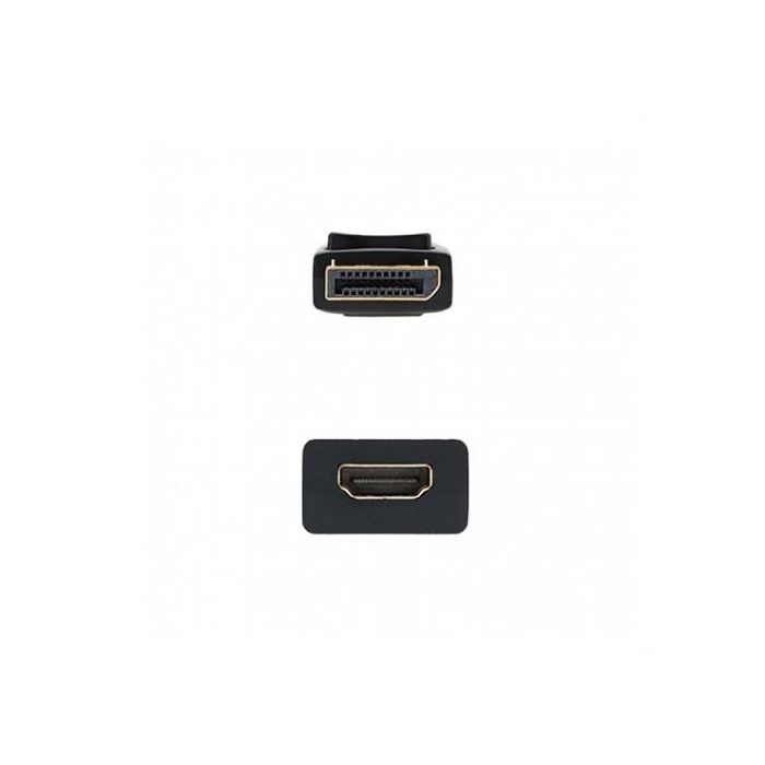 Adaptador DisplayPort a HDMI NANOCABLE 10.16.0502 15 cm Negro 1 Adaptador DisplayPort a HDMI NANOCABLE 10.16.0502 15 cm Negro 1