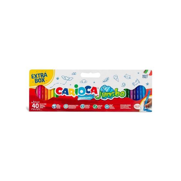 Rotulador Fibra Carioca Jumbo Caja De 40