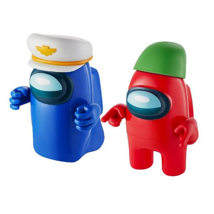 Bizak Figura Acción Among Us 12 cm - Incluye 2 Figuras y 5 Accesorios - 4 Modelos para Coleccionar