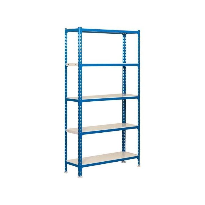 Estanteria Metalica Simonrack Kit Simonclick Mini 5-400 Color Azul-Blanco 5 Estantes 180 kg Por Estante 180x80x40 cm