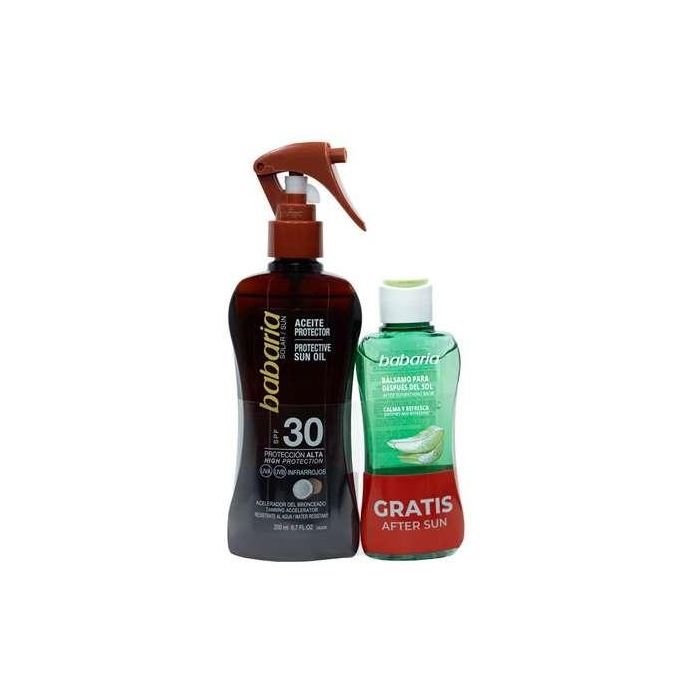 Babaria Coco aceite protector SPF30 200 ml + balsamo after sun 1 unidad Babaria Coco aceite protector SPF30 200 ml + balsamo after sun 1 unidad