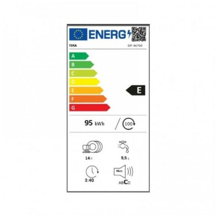 Lavavajillas Teka DFI 46700 Negro 60 cm (60 cm) 1