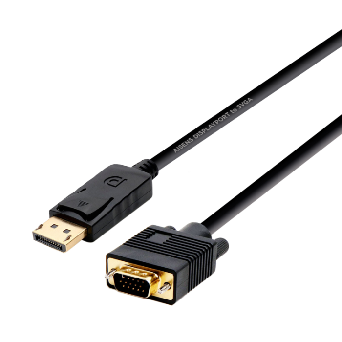 Aisens Cable Conversor Displayport A Vga Dp-M - Vga-M Negro 2,0M Aisens Cable Conversor Displayport A Vga Dp-M - Vga-M Negro 2,0M