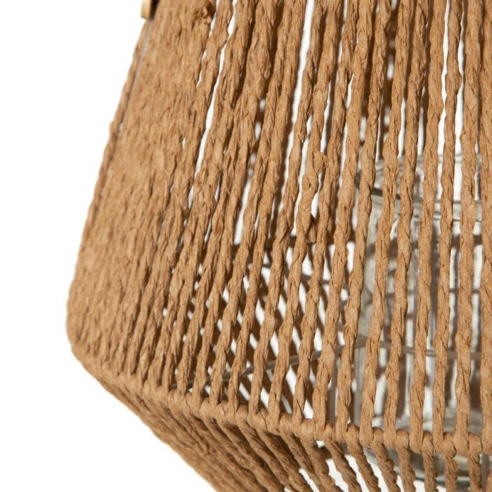 Farol 33 x 33 x 27 cm Portavelas Natural Fibra natural 2