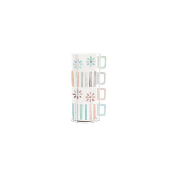 DKD Home Decor Tabla Aperitivo Urban Set de 3, Bambú y Gres, Apta Lavavajillas, Multicolor Natural Blanco, 11.8x1.5x21.5 cm 1