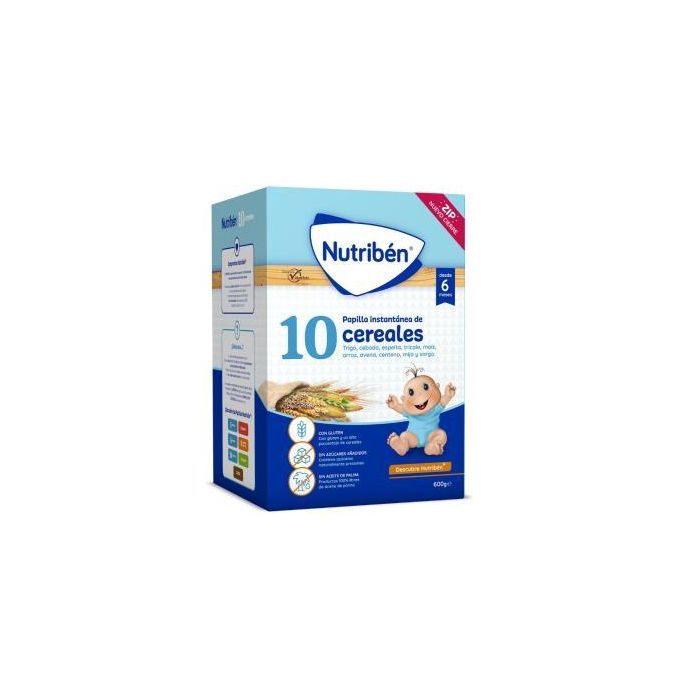 Nutriben Papilla 10 Cereales 600Gr.