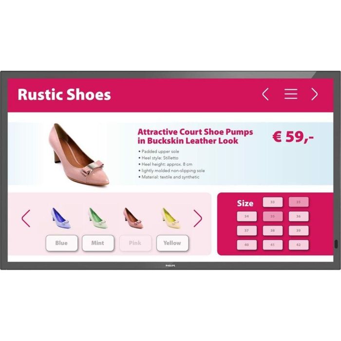 Monitor Videowall Philips 43BDL3651T/00 4K Ultra HD 43" 50-60 Hz 4