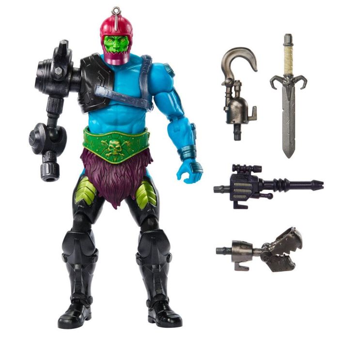 Masters of the Universe: New Eternia - Figura articulada Trap Jaw de 17,7cm con 30 puntos de articulación y múltiples accesorios intercambiables