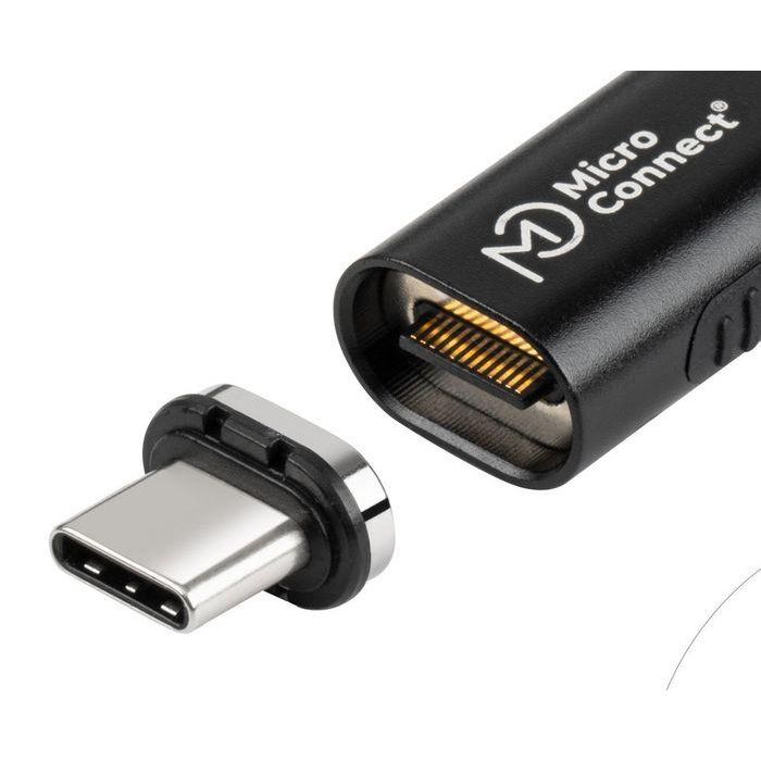 MicroConnect Premium USB4 magnetic plug, 40Gbps, 240W, 8K, 2pcs 1 MicroConnect Premium USB4 magnetic plug, 40Gbps, 240W, 8K, 2pcs 1