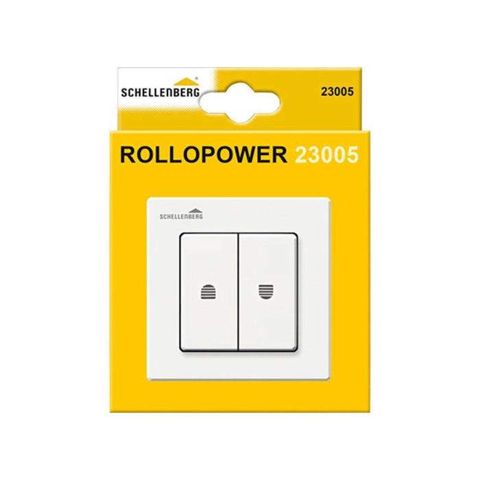 Schellenberg Interruptor para enrolladores 2 botones 23005 para motores tubulares standard y plus, incluye marco 2