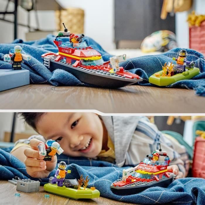 Lego City Juego de Construcción Lancha de Rescate de Bomberos con 144 Piezas para Niños +5 Años 4 Lego City Juego de Construcción Lancha de Rescate de Bomberos con 144 Piezas para Niños +5 Años 4