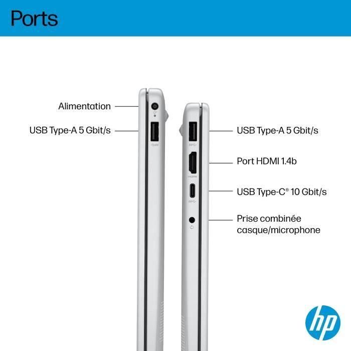PC portátil HP Omnibook 3 14-ha0015nf - Windows 11 - 14 FHD IPS - Ryzen AI 5 340 - 16 GB de RAM - Almacenamiento SSD de 512 GB - AZERTY 4
