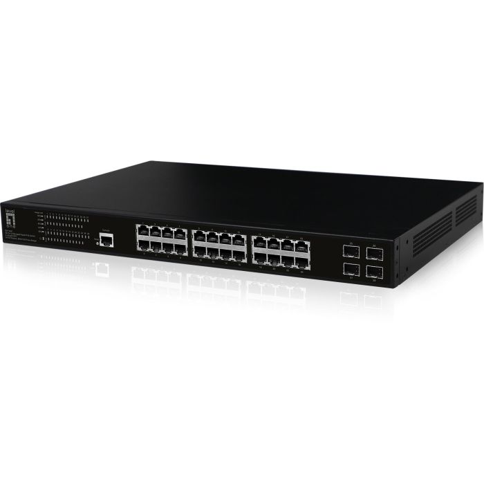 Switch 28xPort GEP-2861 4xGSFP 19" 390W 24xPoE+ 1