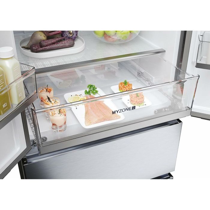 Frigorífico combinado Haier HFR5719EWMG 190 Plateado 1 Frigorífico combinado Haier HFR5719EWMG 190 Plateado 1