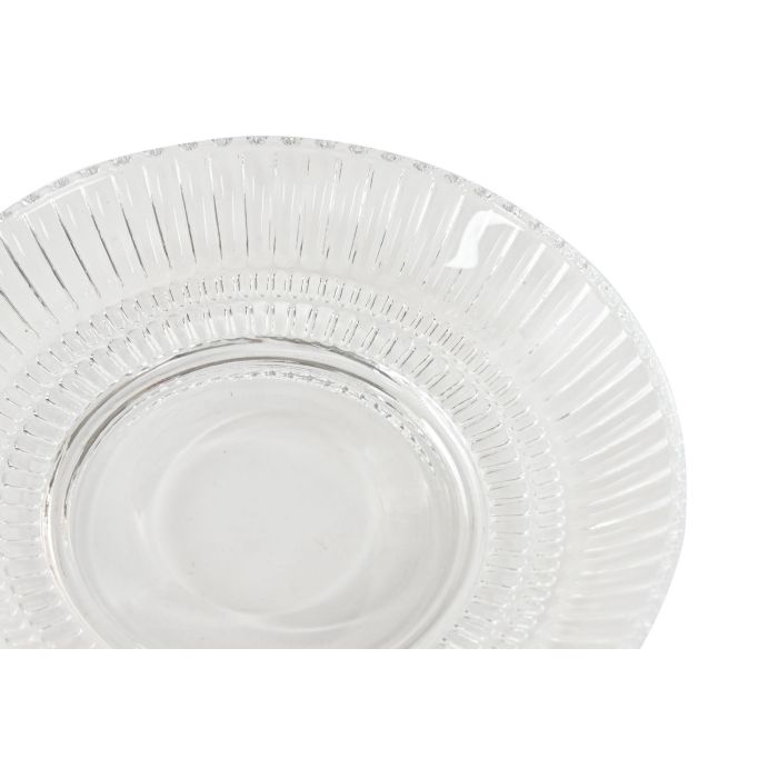 Plato Basicos DKD Home Decor Transparente 14 x 2.3 x 14 cm (4 Unidades) 2