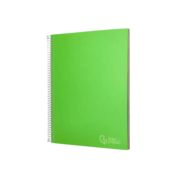 Liderpapel Cuaderno espiral Micro Jolly A4, 140 hojas, cuadro 5mm, 75gr, verde, espiral, tapa forrada 3