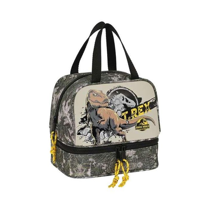 Portameriendas Jurassic World Warning Gris 20 x 20 x 15 cm 0 Portameriendas Jurassic World Warning Gris 20 x 20 x 15 cm 0