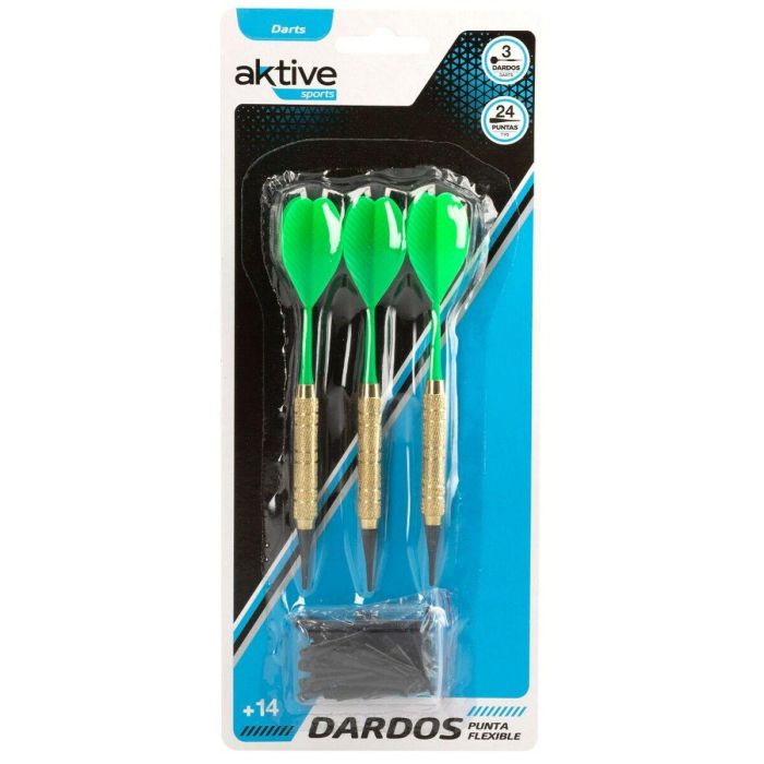 Dardos Aktive 14 cm Metal Plástico 24 Unidades 1