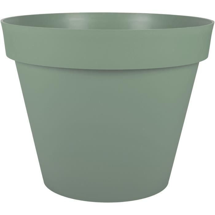 EDA PLASTIQUE - Maceta redonda Toscana - Ø 60 x H47 cm - 76 L - Verde laurel