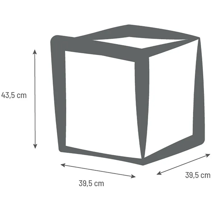 EDA Maceta cuadrada 40 cm, 31 L, decoración piedra, interior/exterior, color gris antracita, medidas 39.5x39.5x43.5 cm, referencia 13730GANT
